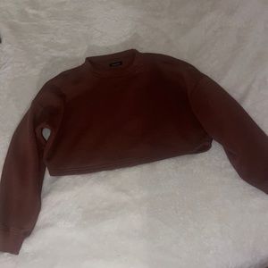 Chocolate brown crop sweater